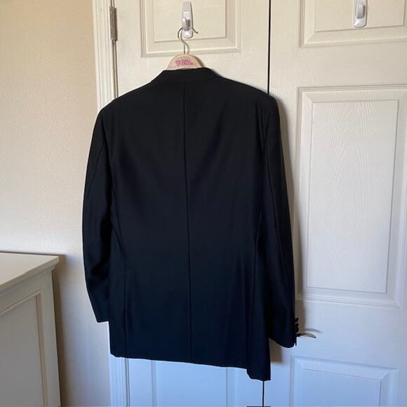 Versini Black Tuxedo Notched Collar 1-Button Single Breasted 100% Wool Men's 42L - Picture 14 of 15